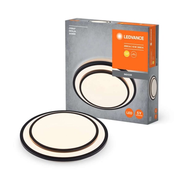 LED плафон Orbis Berlin 300 мм 16 W 830 BK LEDVANCE ➤ топ цена ➤ dshome.bg