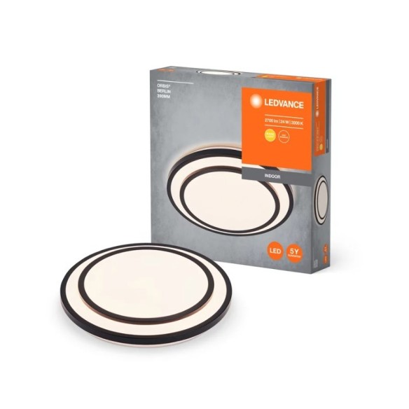 LED плафон Orbis Berlin 390 мм 24 W 830 BK LEDVANCE ➤ топ цена ➤ dshome.bg