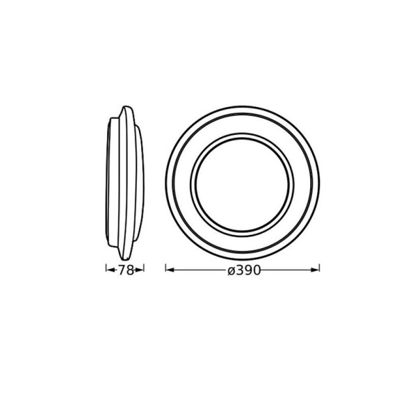 LED плафон Orbis Berlin 390 мм 24 W 830 BK LEDVANCE ➤ топ цена ➤ dshome.bg