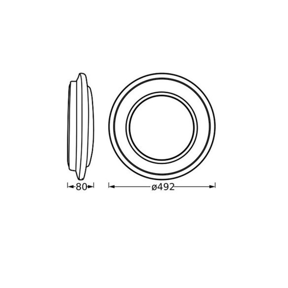 LED плафон Orbis Berlin 490 мм 36 W 830 BK LEDVANCE ➤ топ цена ➤ dshome.bg