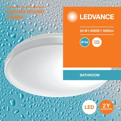 LED плафон Ceiling Round 325 мм 24 W IP44 840 LEDVANCE ➤ топ цена ➤ dshome.bg