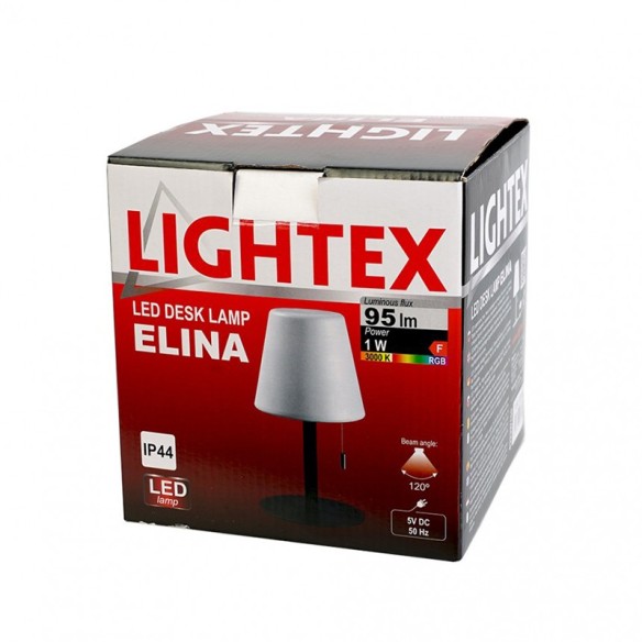 Димируема настолна LED лампа Elina 1 W 3000 K + RGB USB LIGHTEX ➤ топ цена ➤ dshome.bg