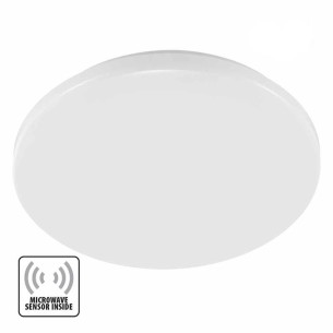 LED плафониера Kena с микровълнов сензор 12 W IP44 VIVALUX ➤ топ цена ➤ dshome.bg