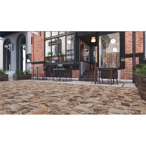 Гранитогрес 45x45 см Кастро кафяв 6568 KAI ➤ топ цена ➤ dshome.bg