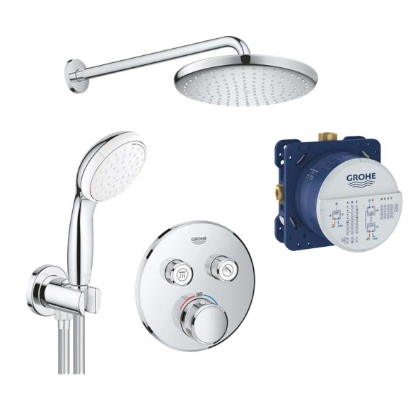 Душ система с термостат за вграждане Grohtherm SmartControl GROHE ➤ топ цена ➤ dshome.bg