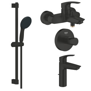 Комплект за баня: душ система, смесители и закачалка Eurosmart GROHE ➤ топ цена ➤ dshome.bg
