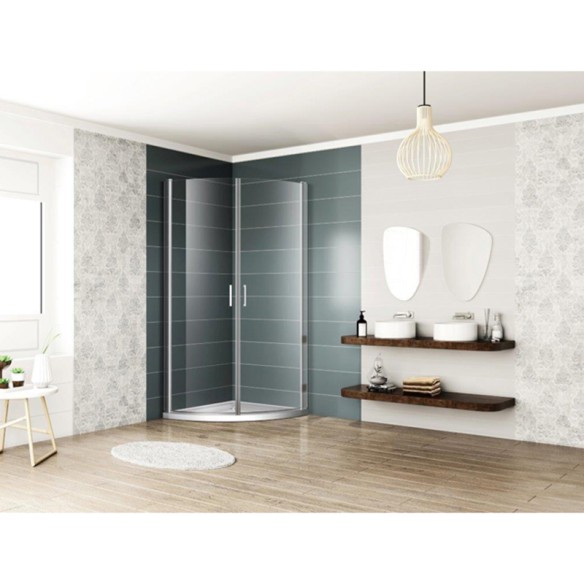 Овална душ кабина 90x90 см матирано стъкло E6A-1 FORMA VITA ➤ топ цена ➤ dshome.bg