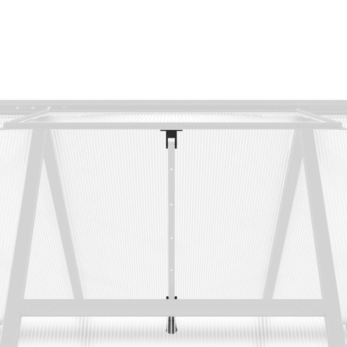 Оранжерия с основа рамка сребрист 169x169x202 см алуминий