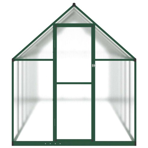 Оранжерия с основа рамка зелен 445x169x195 см алуминий