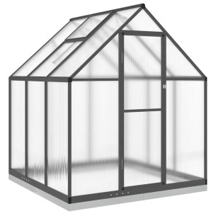 Оранжерия с основа рамка антрацит 169x169x202 см алуминий 2