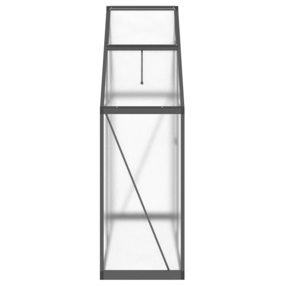 Оранжерия с основа рамка антрацит 169x58x195 см алуминий