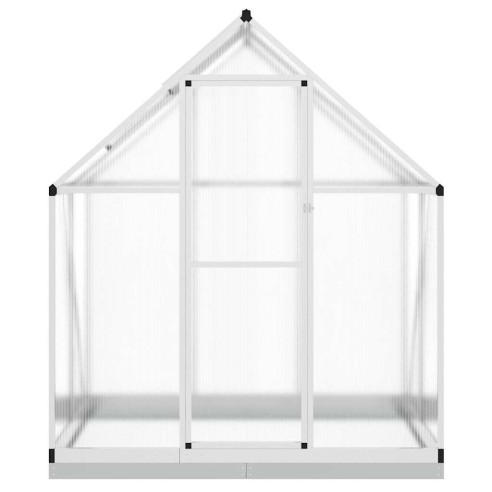 Оранжерия с основа рамка сребрист 169x114x202 см алуминий