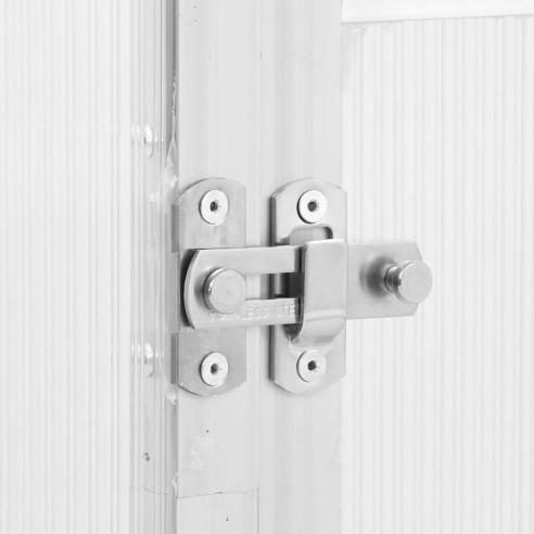 Оранжерия с основа рамка сребрист 169x114x202 см алуминий