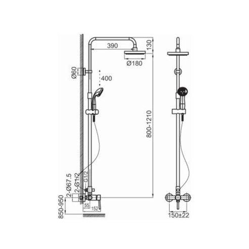 Душ колона Феникс FAYANS (мостра) ➤ топ цена ➤ dshome.bg