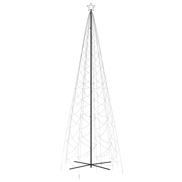 vidaXL Коледна елха конус, цветна, 1400 LED, 160x500 см