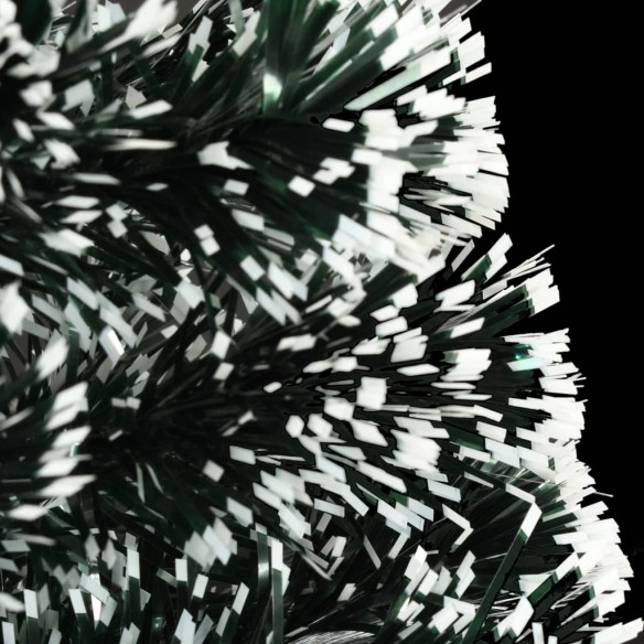 vidaXL Готова осветена коледна елха със стойка 240 см оптично влакно