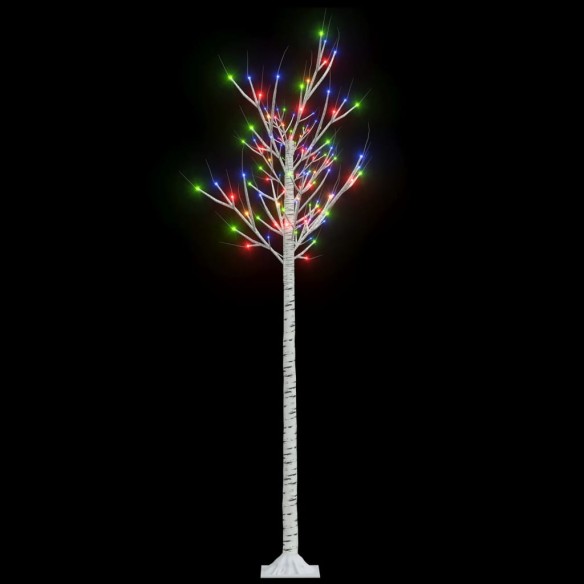 vidaXL Коледно дърво 180 LED 1,8 м цветно върба закрито/открито