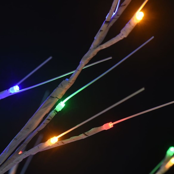 vidaXL Коледно дърво 180 LED 1,8 м цветно върба закрито/открито