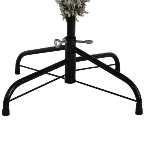 vidaXL Изкуствена коледна елха с шарнири и флокиран сняг 270 см