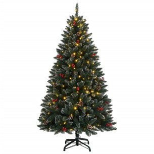 vidaXL Изкуствена коледна елха, 150 LED, 150 см 2