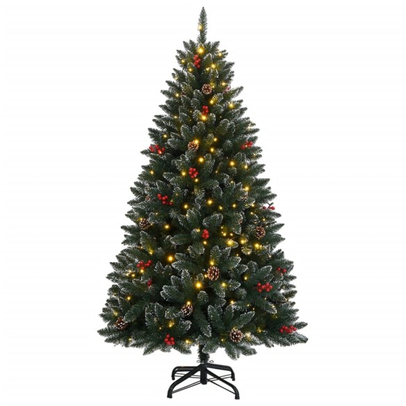 vidaXL Изкуствена коледна елха, 150 LED, 150 см