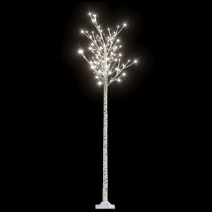 vidaXL Коледно дърво 200 LED 2,2 м студено бяло върба закрито/открито 2