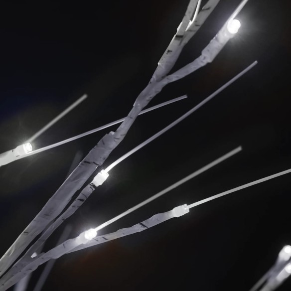 vidaXL Коледно дърво 200 LED 2,2 м студено бяло върба закрито/открито