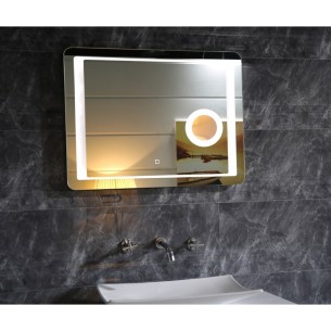 Огледалo с вградено осветление 80x60 см и козметично огледало - INTER CERAMIC ➤ топ цена ➤ dshome.bg 2