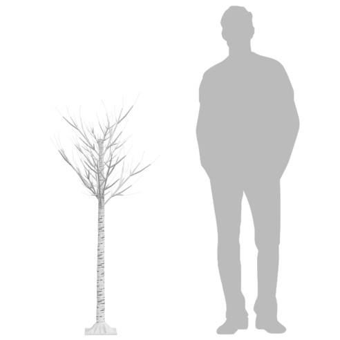 vidaXL Коледно дърво 140 LED 1,5 м топло бяло върба за закрито/открито