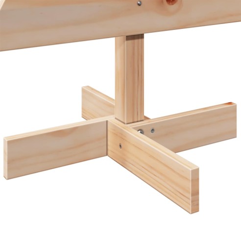 vidaXL Дървена коледна елха за декорация 100 см масивно чамово дърво