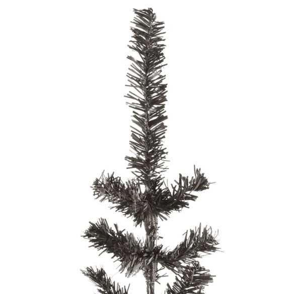 vidaXL Тънка коледна елха, черна, 180 см