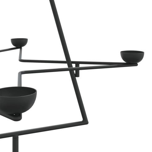 vidaXL Метална коледна елха за декорация черна 105 см