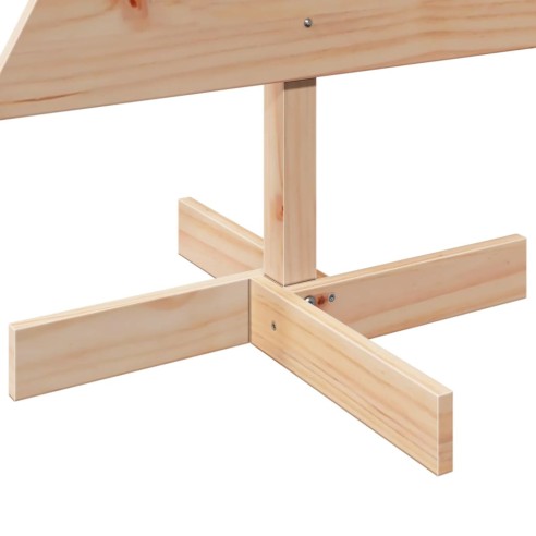 vidaXL Дървена коледна елха за декорация 120 см масивно чамово дърво