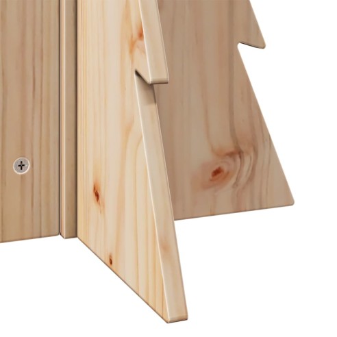 vidaXL Дървена коледна елха за декорация 69,5 см масивно чамово дърво