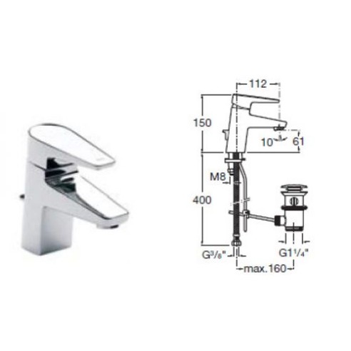 Смесител за баня Esmai ROCA ➤ топ цена ➤ dshome.bg