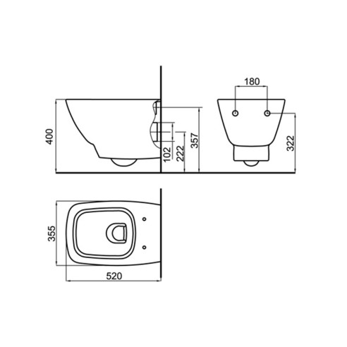 Стенна тоалетна чиния HappySmart FAYANS ➤ топ цена ➤ dshome.bg