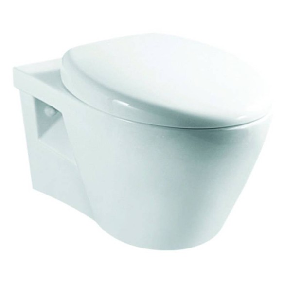 Стенна тоалетна чиния със седалка бяла INTER CERAMIC ➤ топ цена ➤ dshome.bg