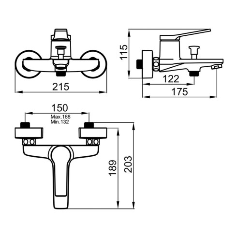 Смесител за вана/душ Greos FAYANS ➤ топ цена ➤ dshome.bg