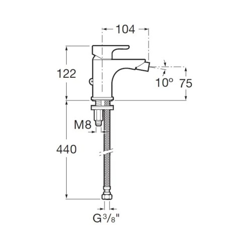 Смесител за биде L20 ROCA ➤ топ цена ➤ dshome.bg