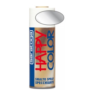 Акрилна спрей боя с огледален ефект сребро 400 мл Happy Color SARATOGA ➤ топ цена ➤ dshome.bg