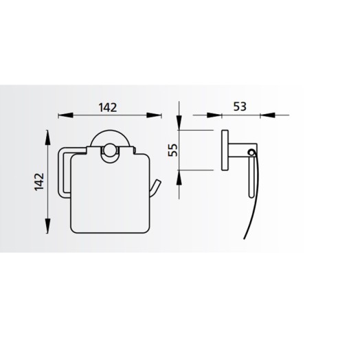 Поставка за тоaлeтна хартия с капак Delta FAYANS ➤ топ цена ➤ dshome.bg