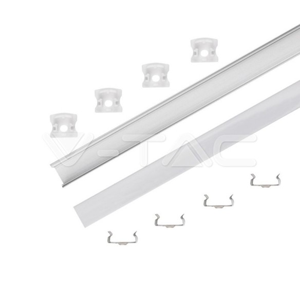Алуминиев корпус с дифузер за LED лента - V-TAC - 2
