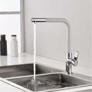 Висок смесител за кухня ICF 718650 White INTER CERAMIC ➤ топ цена ➤ dshome.bg