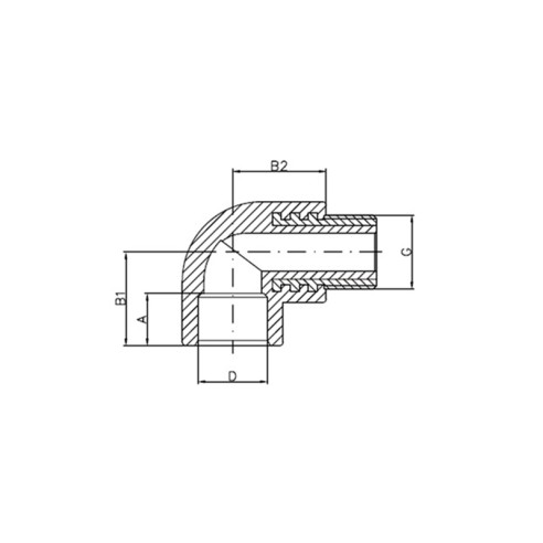 Полипропиленовo коляно с външна резба MZV 90° Ф25 мм x 1/2" HP TREND ➤ топ цена ➤ dshome.bg