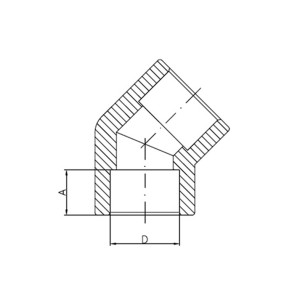 Полипропиленовo коляно 45° Ф50 мм HP TREND ➤ топ цена ➤ dshome.bg 2
