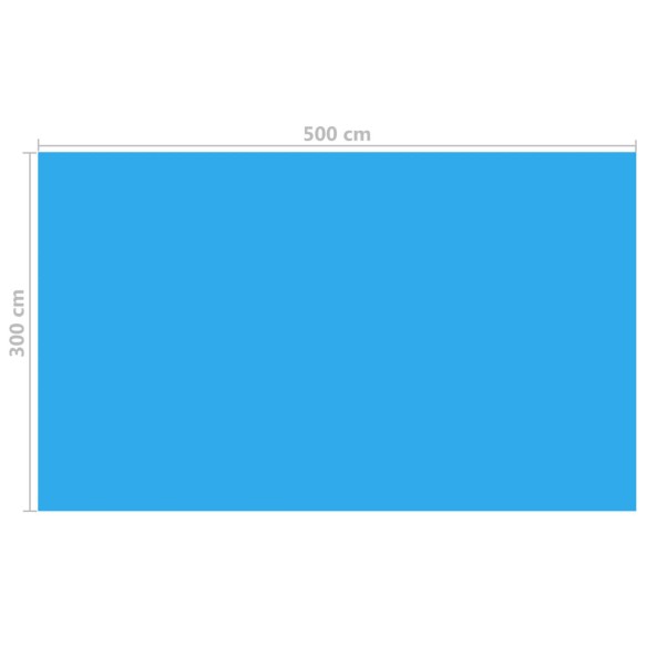 Правоъгълно покривало за басейн, 500x300 см, PE, синьо - 3