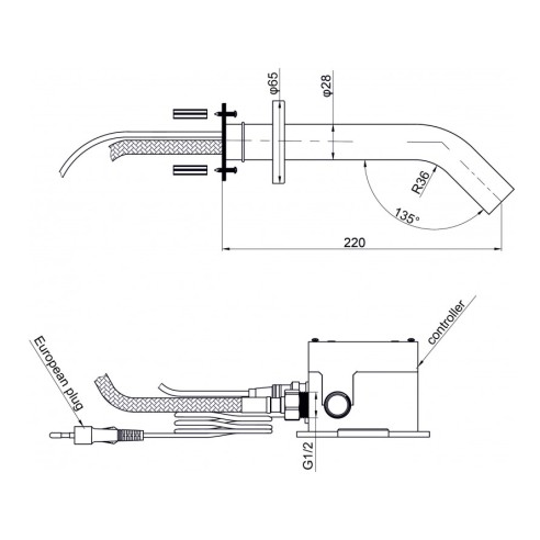 Автоматичен кран ICSA 202LT BLACK INTER CERAMIC ➤ топ цена ➤ dshome.bg