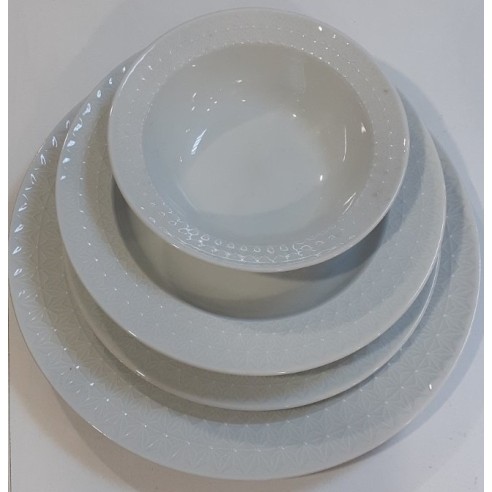 Сервиз за хранене 24 части бял INCI ➤ топ цена ➤ dshome.bg