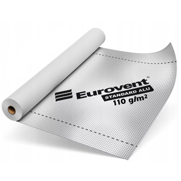 Пароизолационно фолио 1.5x50 м 110 гр/м2 EUROVENT STANDART ALU ➤ топ цена ➤ dshome.bg