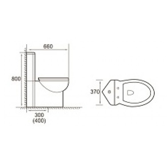 Ъглов моноблок ICC 5003 INTER CERAMIC ➤ топ цена ➤ dshome.bg